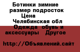 Ботинки зимние 37 размер подросток › Цена ­ 1 500 - Челябинская обл. Одежда, обувь и аксессуары » Другое   